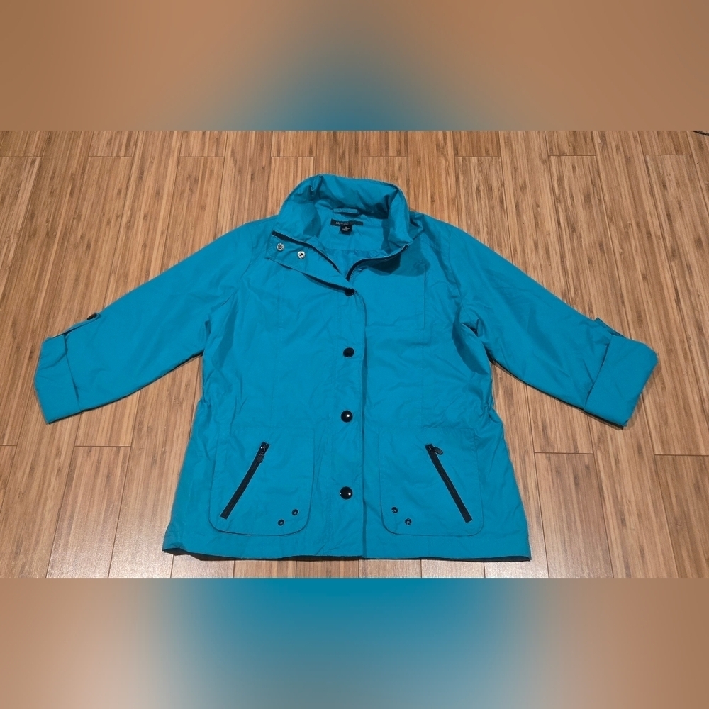 NWOT Style & Co Women's Blue Windbreaker